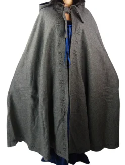 Fashion Leonardo Carbone 16013 Kinderwollumhang mit handgenähter Stickerei Grau