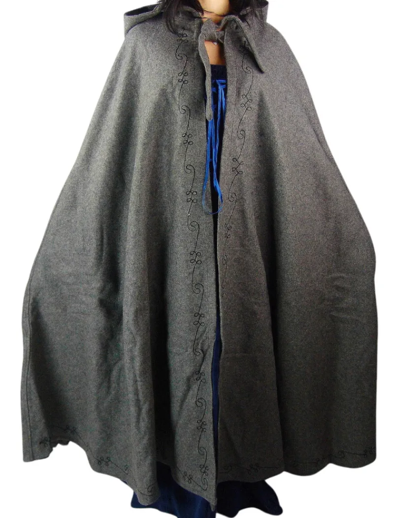 Fashion Leonardo Carbone 16013 Kinderwollumhang mit handgenähter Stickerei Grau