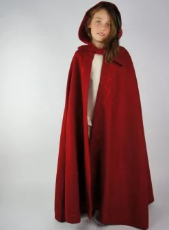 Fashion Leonardo Carbone 16013 Kinderwollumhang mit handgenähter Stickerei Rot