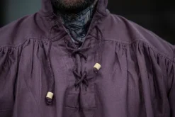 Fashion Leonardo Carbone 2064 Stehkragen-Schnürhemd