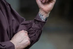 Fashion Leonardo Carbone 2064 Stehkragen-Schnürhemd