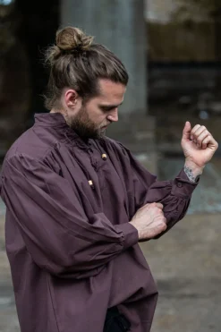 Fashion Leonardo Carbone 2064 Stehkragen-Schnürhemd