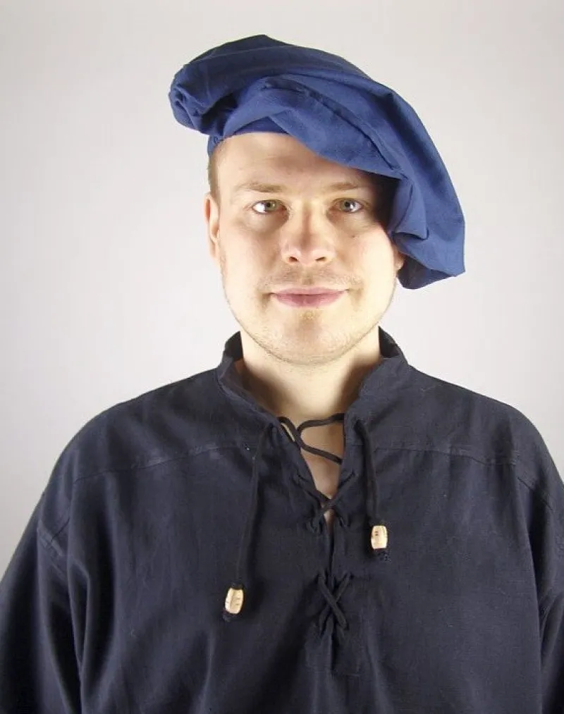 Fashion Leonardo Carbone Barett aus Baumwolle "Nathan" Blau