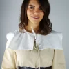 Online Leonardo Carbone Baumwollkragen "Melanie" Weiß