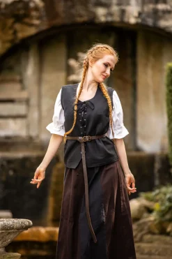 Clearance Leonardo Carbone Baumwollweste "Franziska" Schwarz