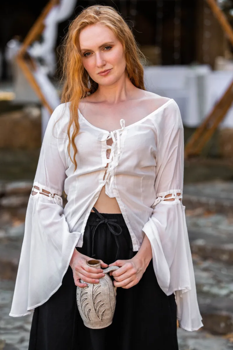 Flash Sale Leonardo Carbone Bluse "Carmen" Weiß