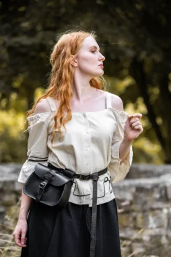 Best Sale Leonardo Carbone Bluse mit Stickerei "Lu" Natur