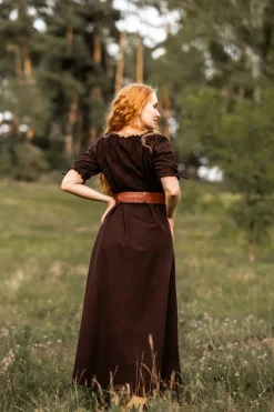 Online Leonardo Carbone Bodenlanges Kurzarmkleid 