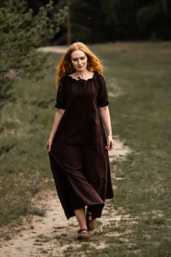 Online Leonardo Carbone Bodenlanges Kurzarmkleid 