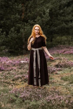 Online Leonardo Carbone Bodenlanges Kurzarmkleid 
