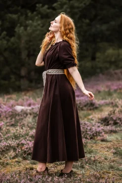 Online Leonardo Carbone Bodenlanges Kurzarmkleid 