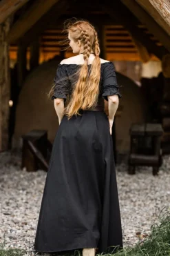 Best Leonardo Carbone Bodenlanges Kurzarmkleid