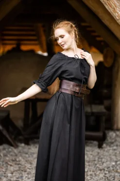 Best Leonardo Carbone Bodenlanges Kurzarmkleid