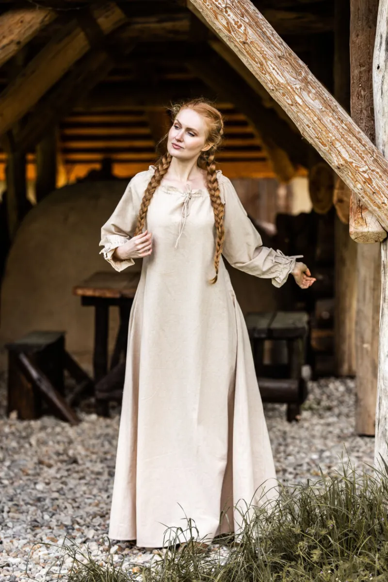 Best Sale Leonardo Carbone Bodenlanges Langarmkleid "Mechthild" farben Hanf