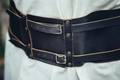 Flash Sale Leonardo Carbone Breiter Wikingergürtel "Joon" aus Leder Braun
