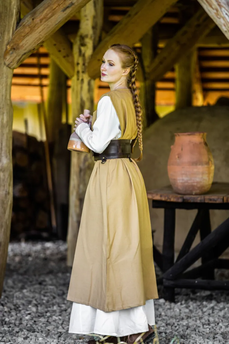 Store Leonardo Carbone Bäuerliches Überkleid "Gerda" Honig Braun