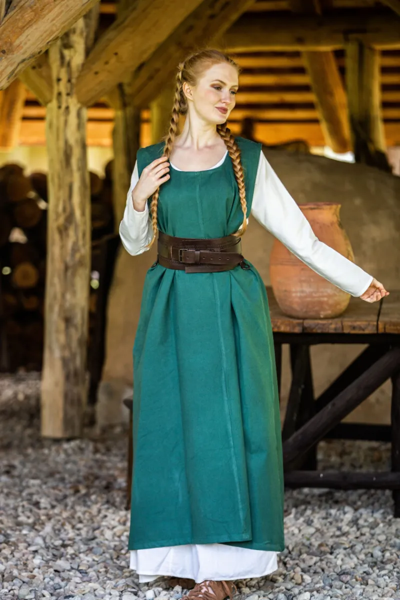 Hot Leonardo Carbone Bäuerliches Überkleid "Gerda" Grün