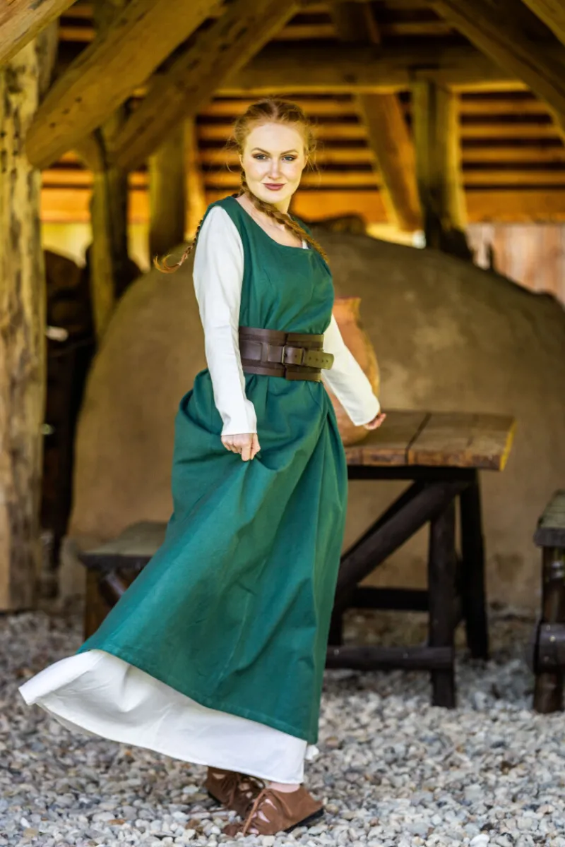 Hot Leonardo Carbone Bäuerliches Überkleid "Gerda" Grün
