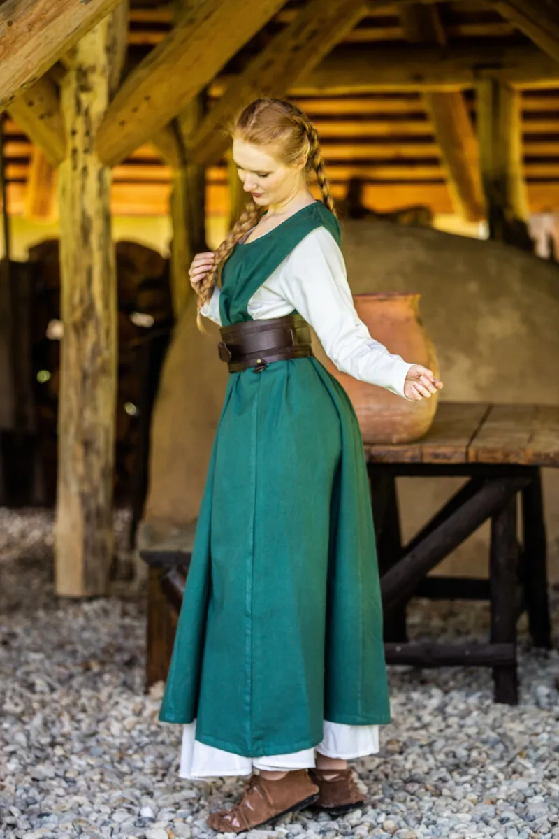 Hot Leonardo Carbone Bäuerliches Überkleid "Gerda" Grün