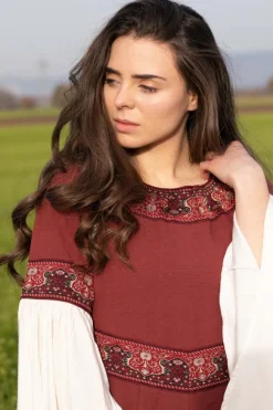 Cheap Leonardo Carbone Edles Kleid mit Bordüre 