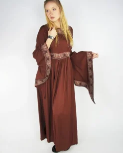 Discount Leonardo Carbone Edles Viskose Kleid Burgund Rot