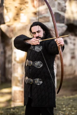 Sale Leonardo Carbone Gambeson mit Schließen "Frieso" Schwarz