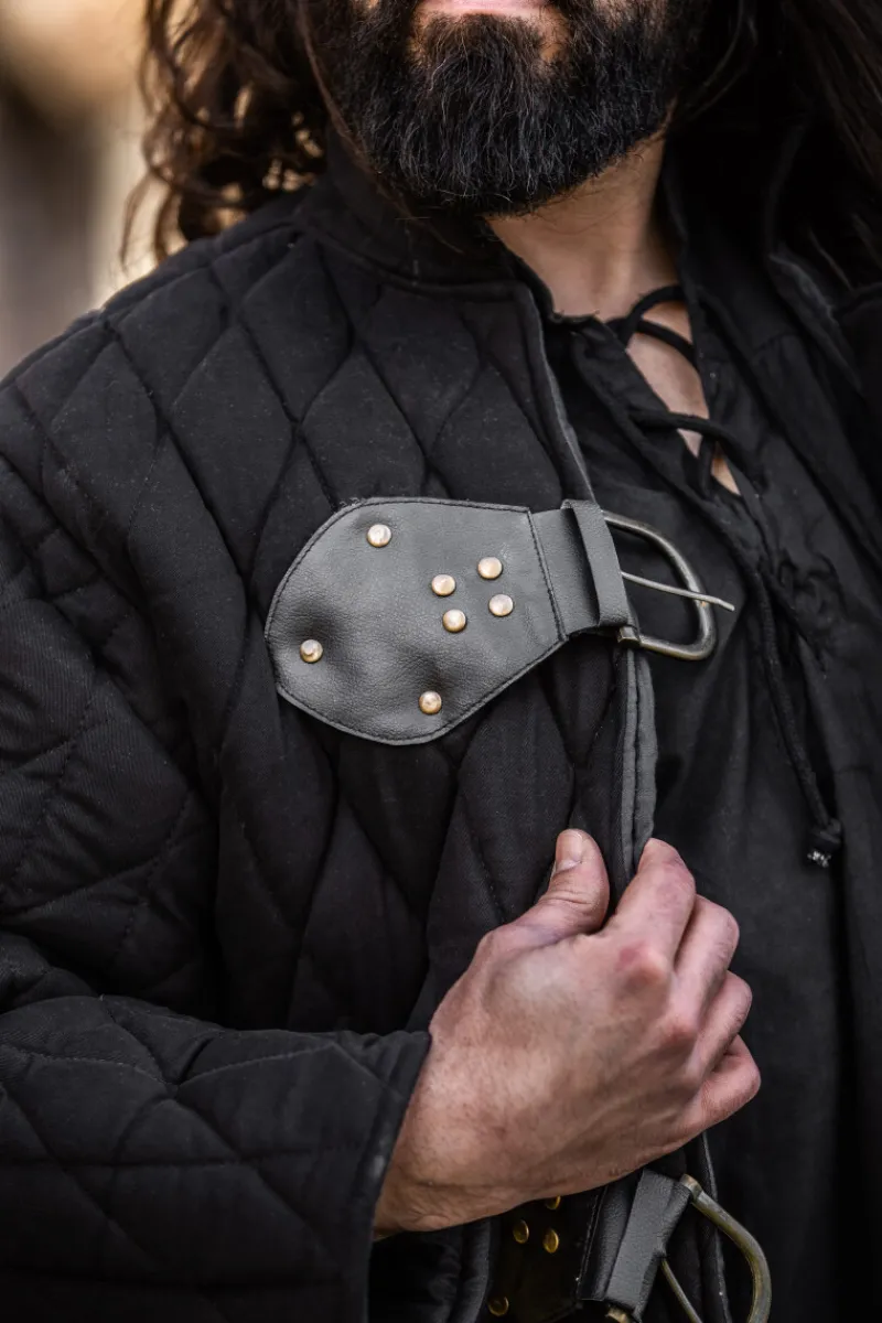 Sale Leonardo Carbone Gambeson mit Schließen "Frieso" Schwarz