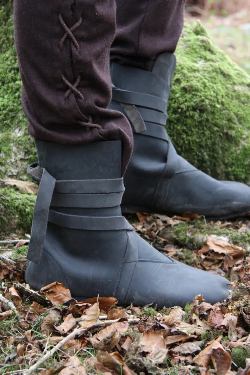 Clearance Leonardo Carbone Haithabu Stiefel aus Nubukleder "Floki" Schwarz