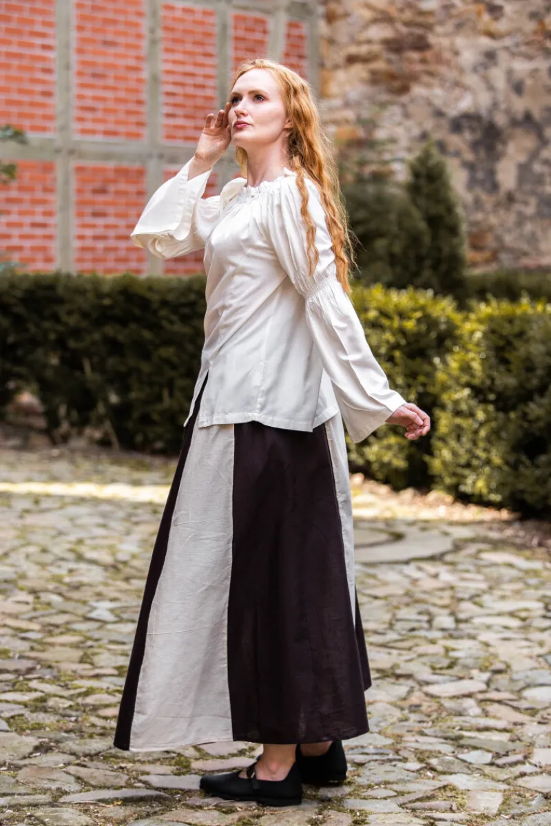 Discount Leonardo Carbone Klassische Mittelalterbluse "Emma" Natur
