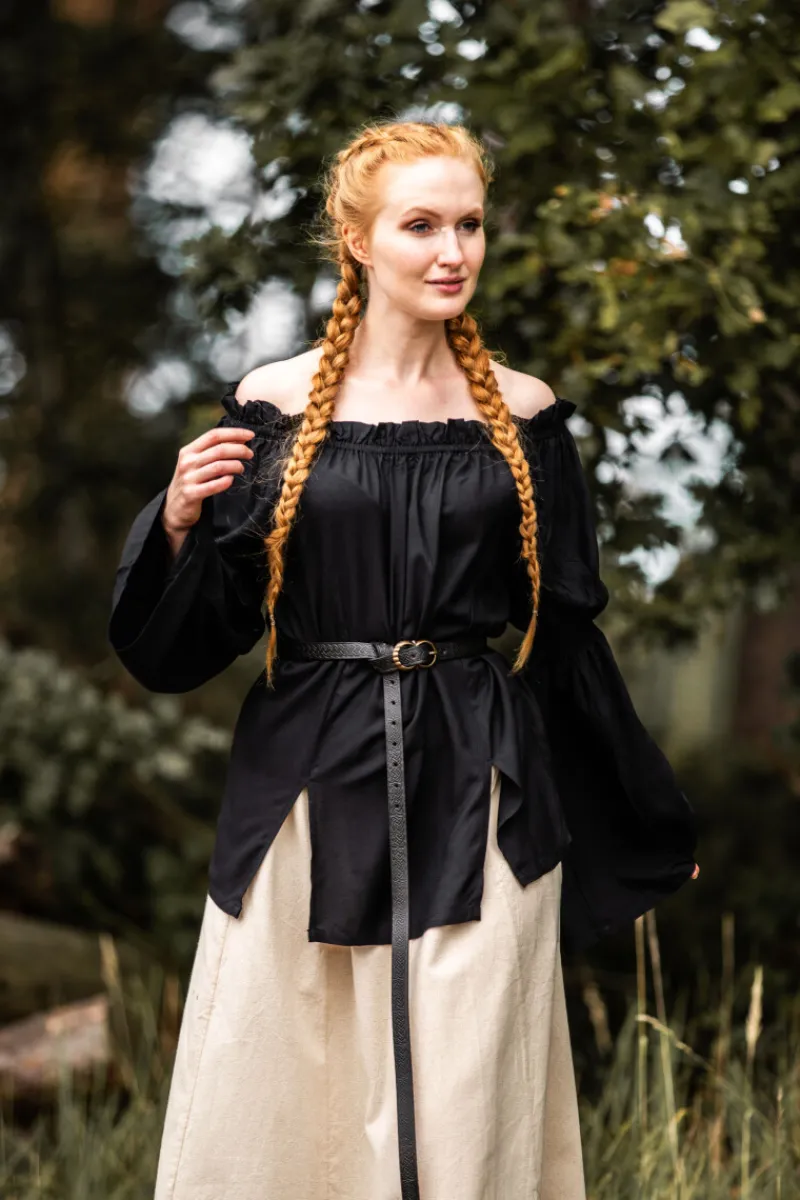 Cheap Leonardo Carbone Klassische Mittelalterbluse "Emma" Schwarz