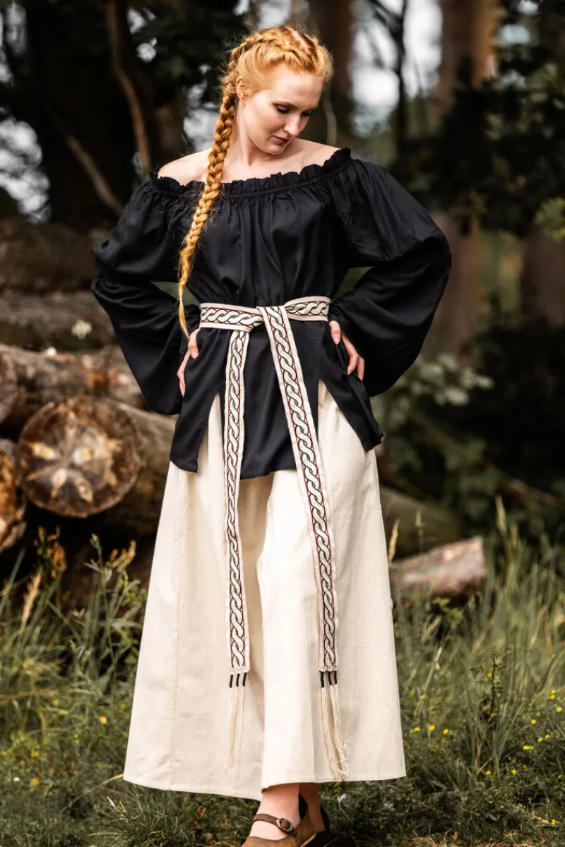 Cheap Leonardo Carbone Klassische Mittelalterbluse "Emma" Schwarz