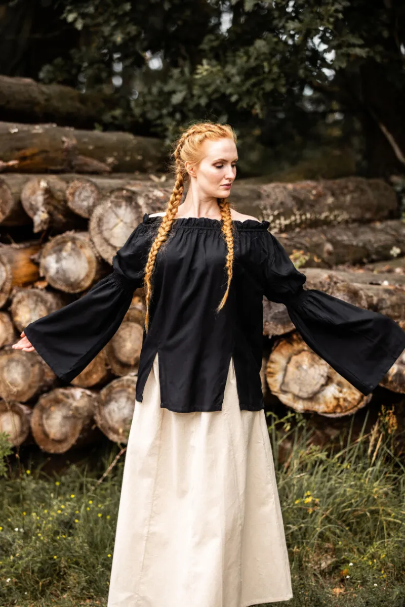 Cheap Leonardo Carbone Klassische Mittelalterbluse "Emma" Schwarz