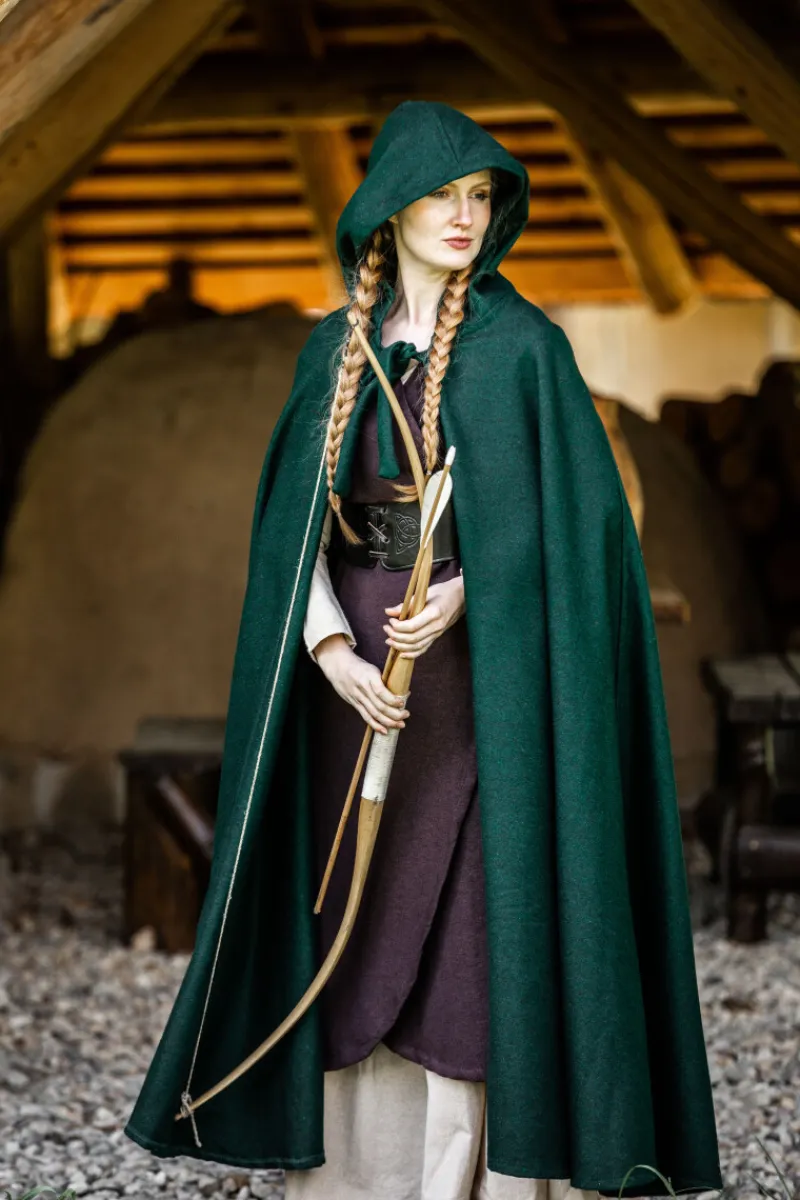 Fashion Leonardo Carbone Klassischer Mittelalterumhang "Elinor" Grün