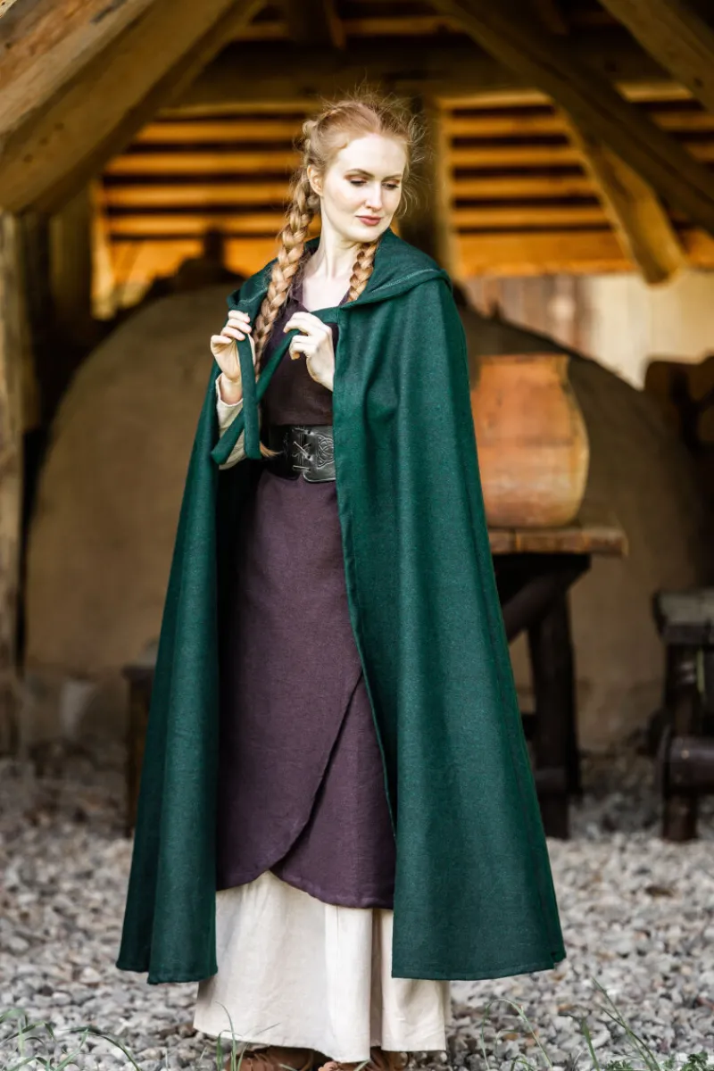 Fashion Leonardo Carbone Klassischer Mittelalterumhang "Elinor" Grün