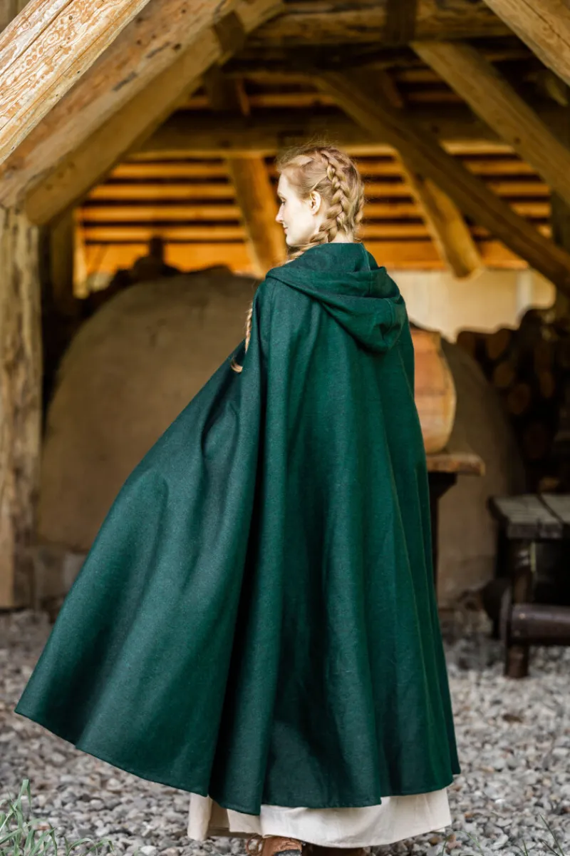 Fashion Leonardo Carbone Klassischer Mittelalterumhang "Elinor" Grün