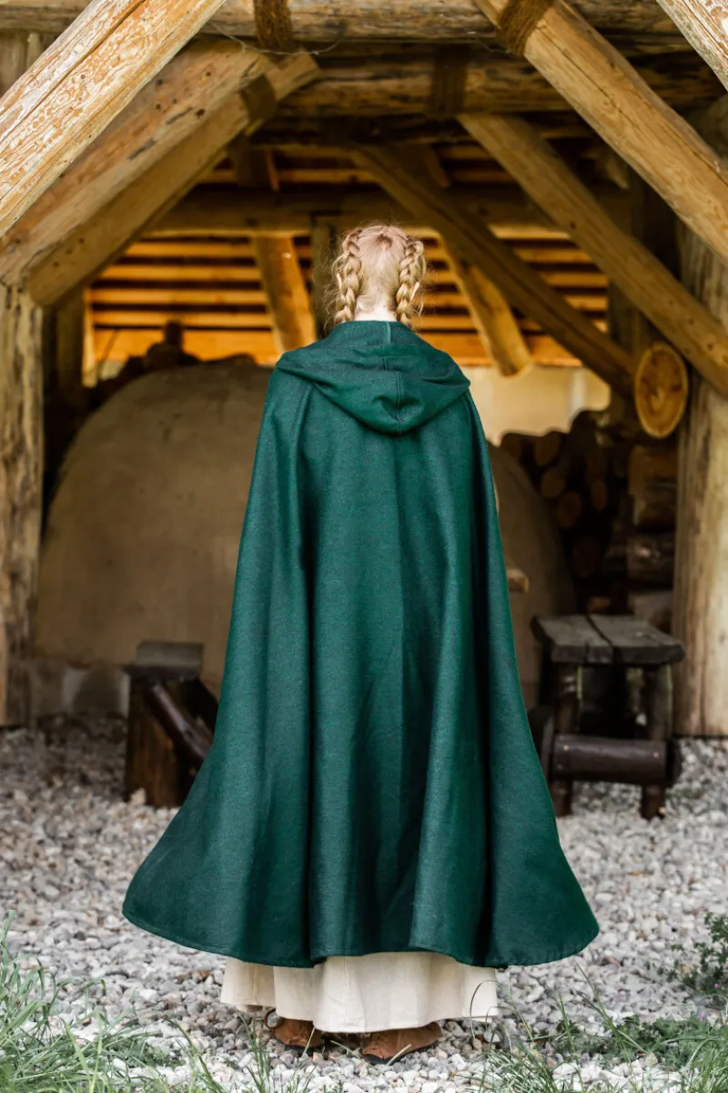 Fashion Leonardo Carbone Klassischer Mittelalterumhang "Elinor" Grün