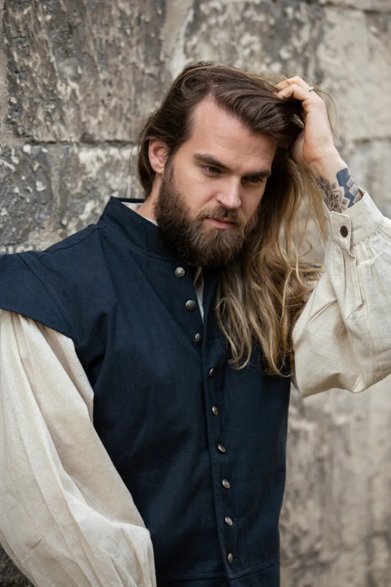Cheap Leonardo Carbone Klassischer Wams "Charles" Blau