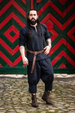Fashion Leonardo Carbone Kniebundhose mit Unterbeinschnürung "Laurence" Schwarz