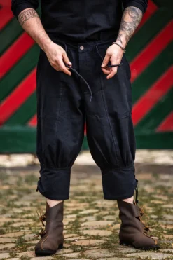 Fashion Leonardo Carbone Kniebundhose mit Unterbeinschnürung 