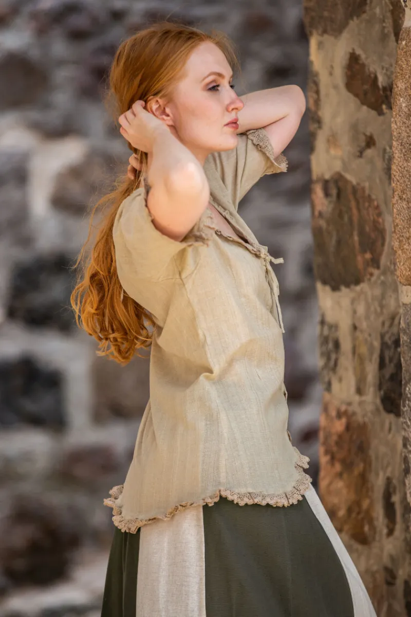 Online Leonardo Carbone Kurzarmbluse "Gabriela" Hanf