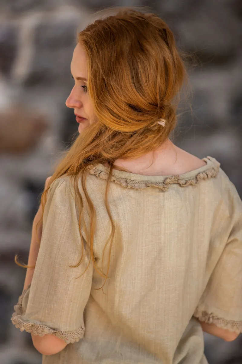 Online Leonardo Carbone Kurzarmbluse "Gabriela" Hanf