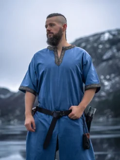 Online Leonardo Carbone Kurzarmtunika mit Bordüre 