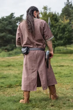 Fashion Leonardo Carbone Kurzarmtunika mit Bordüre