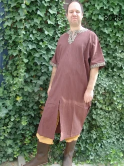 Fashion Leonardo Carbone Kurzarmtunika mit Bordüre