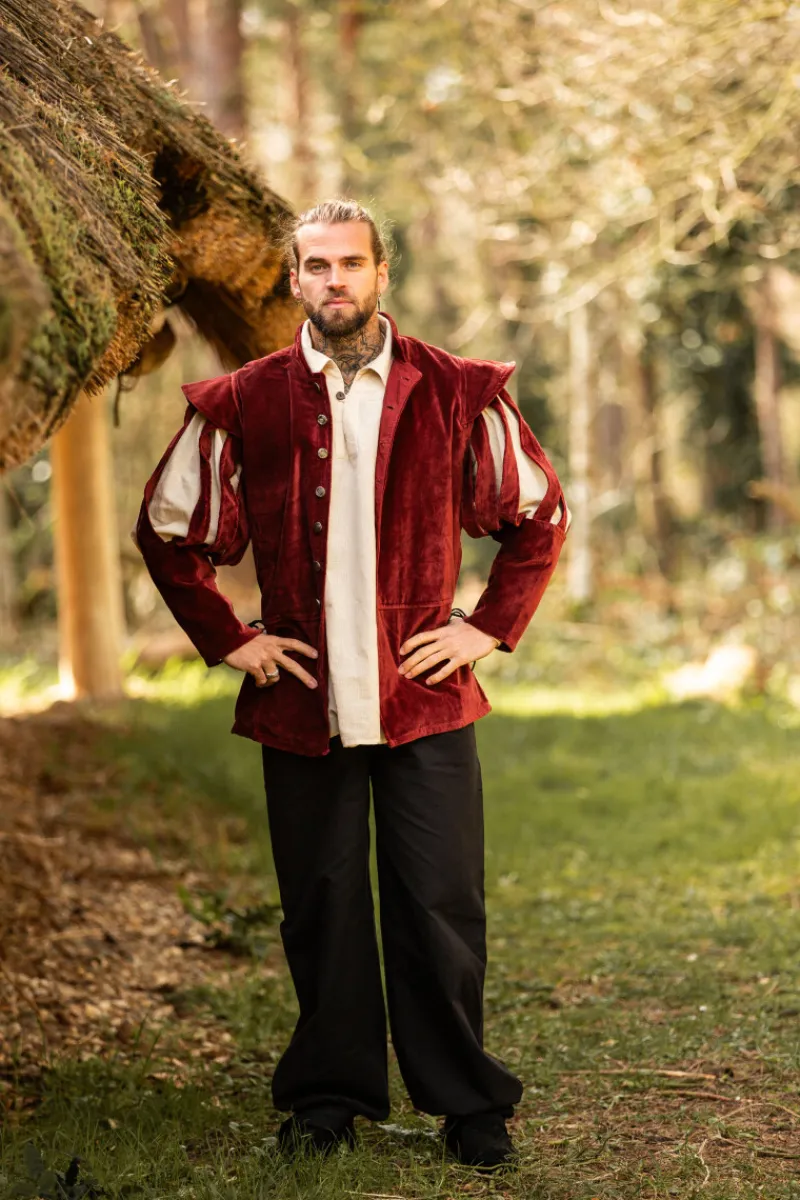 Flash Sale Leonardo Carbone Landsknechtjacke mit geschlitzten Ärmeln "Brandolf" Rot