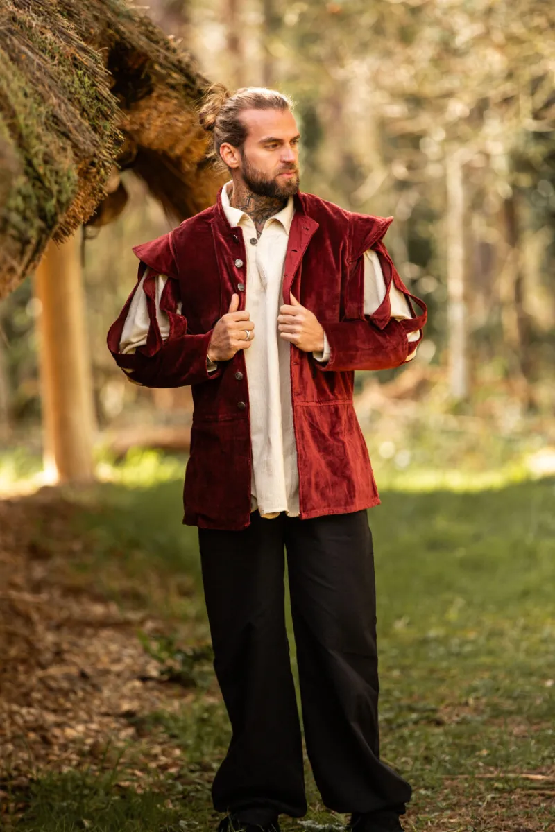 Flash Sale Leonardo Carbone Landsknechtjacke mit geschlitzten Ärmeln "Brandolf" Rot