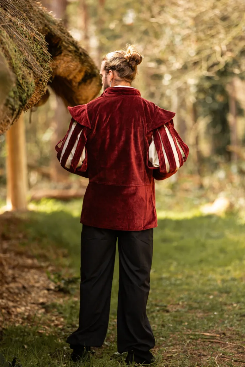 Flash Sale Leonardo Carbone Landsknechtjacke mit geschlitzten Ärmeln "Brandolf" Rot