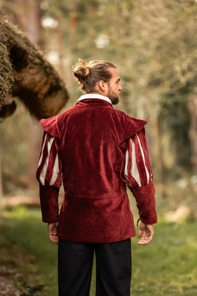Flash Sale Leonardo Carbone Landsknechtjacke mit geschlitzten Ärmeln "Brandolf" Rot
