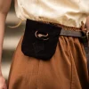 Fashion Leonardo Carbone Leder-Gürteltasche mit Schlangenschließe " Adelie" Schwarz