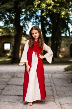 Cheap Leonardo Carbone Mädchenkleid "Elsa" Rot/Natur